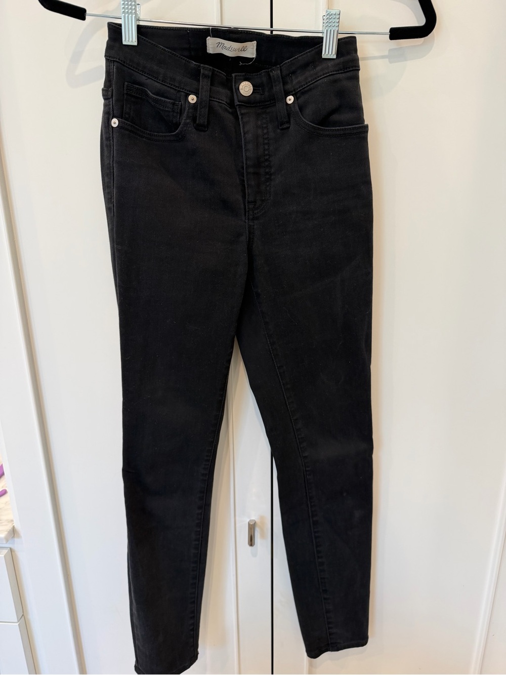 Madewell 9” High-Rise Black Skinny Jeans